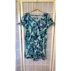 Lilly Pulitzer In The Details Floral Bamboo Beach Romper Girls 8-10